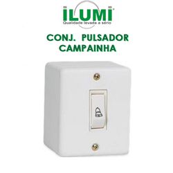 Conjunto 1 Pulsador Campainha - Ilumi Box - 6313 -... - Comercial Leal