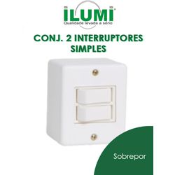Conjunto 2 Interruptores Simples - Ilumi Box - 631... - Comercial Leal