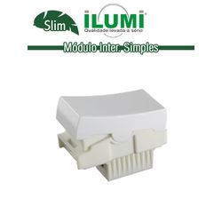 MÓDULO INTERRUPTOR SIMPLES SLIM - 06418 - Comercial Leal