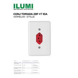CONJUNTO TOMADA 2P+T 10A VM STYLUS - 08765 - Comercial Leal