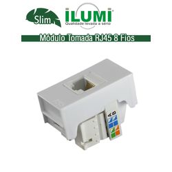 MÓDULO RJ45 8 FIOS SLIM - 06434 - Comercial Leal