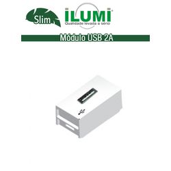 MÓDULO TOMADA USB 2A SLIM - 06437 - Comercial Leal
