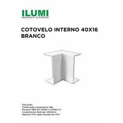 COTOVELO INTERNO ILUMI 40X16MM BRANCO - 10077 - Comercial Leal
