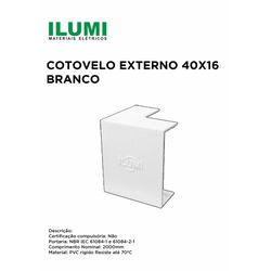 COTOVELO EXTERNO ILUMI 40X16MM BRANCO - 10080 - Comercial Leal