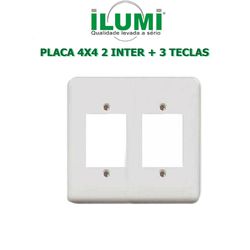 PLACA 4X4 2 INTERRUPTORES 3 TECLAS BR STYLUS - 065... - Comercial Leal