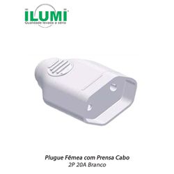 PLUGUE FÊMEA COM PRENSA CABO 2P 20A BRANCO ILUMI -... - Comercial Leal