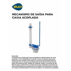 MECANISMO DE SAIDA UNIV P/ CX ACOPLADA BLUKIT - 09... - Comercial Leal
