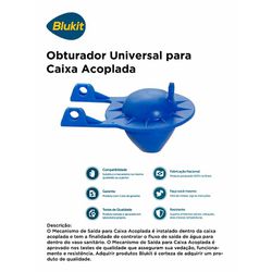 OBTURADOR UNIVERSAL PARA CAIXA ACOPLADA BLUKIT - 0... - Comercial Leal