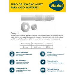 TUBO LIGAÇÃO BRANCO SANFONADO AJUSTÁVEL COM SPUD ... - Comercial Leal