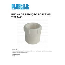 Bucha Redução Roscável 1 - 10266 - Comercial Leal