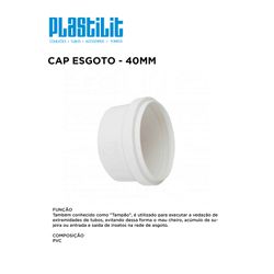 CAP ESG 40 PLASTILIT - 10286 - Comercial Leal