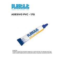 ADESIVO PVC 17GR PLASTILIT - 10336 - Comercial Leal