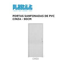PORTA SANFONADA PVC 0,90 CZ PLASTILIT - 10349 - Comercial Leal