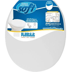 Assento Sanitário Soft Close CINZA CLARO PLASTILIT... - Comercial Leal