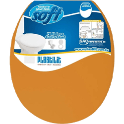Assento Sanitário Soft Close CARAMELO PLASTILIT - ... - Comercial Leal