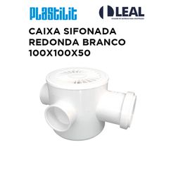 Caixa Sifonada Quadrada 100x100x50 PLASTILIT - 130... - Comercial Leal