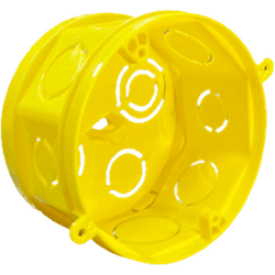 Caixa De Luz Octagonal 4 X 4 Amarela Para Eletrodu... - Comercial Leal