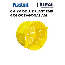 Caixa De Luz Octagonal 4 X 4 Amarela Para Eletrodu... - Comercial Leal