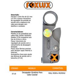 ALICATE DECAPADOR PARA CABO COAXIAL FOXLUX - 0333 - Comercial Leal
