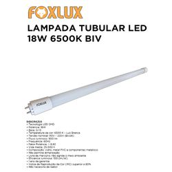 LAMPADA TUBULAR LED 18W 1.800LM T8 - 6.000K - BIV ... - Comercial Leal