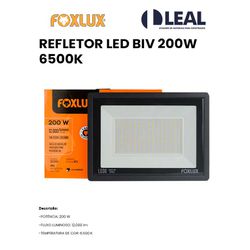 REFLETOR LED BIVOLT 200W 6.500K- 1.000LM BRANCO FR... - Comercial Leal