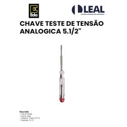 CHAVE TESTE DE TENSAO ANALOGICA 5.1/2 - 14438 - Comercial Leal