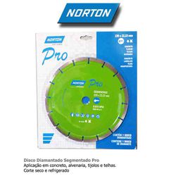 DISCO DIAMANTADO 230 PRO SEGM NORTON - 03865 - Comercial Leal