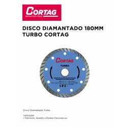 DISCO DIAMANTADO TURBO 180 MM CORTAG - 09949 - Comercial Leal