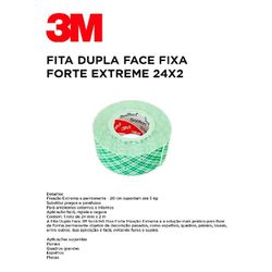 FITA DUPLA FACE FIXA FORTE EXTREME 24X2 3M - 1074 - Comercial Leal
