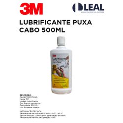 LUBRIFICANTE PUXA CABO 500ML 3M - 11033 - Comercial Leal