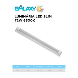Luminária led slim Ho 72w 6500k Galaxy 3607 - 1166... - Comercial Leal