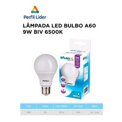 Lâmpada Bulbo Led Galaxy Led 9W 3000K A60- Luz Ama... - Comercial Leal