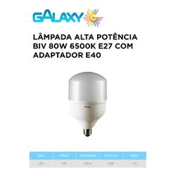 LÂMPADA LED BULBO ALTA POT BIVOLT 80W 6500K E27 C/... - Comercial Leal