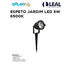 ESPETO JARDIM LED 5W 6500K GALAXY - 12385 - Comercial Leal