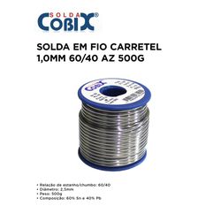 SOLDA EM FIO/ESTANHO 1,0MM 60/40 CARRETEL AZUL 500... - Comercial Leal
