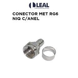 CONECTOR METÁLICO RG6 NIQUELADO COM ROSCA - 30PCS ... - Comercial Leal
