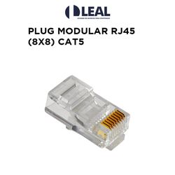 PLUG MODULAR RJ45 (8X8) CAT5 - 11457 - Comercial Leal