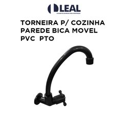 TORNEIRA PARA COZINHA PAREDE BICA MÓVEL PVC PRETO... - Comercial Leal