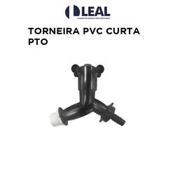 TORNEIRA PVC CURTA PRETO - 12430 - Comercial Leal