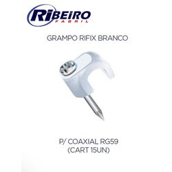 GRAMPO RIFIX P/ COAXIAL RG59 BCO (CART 15UN) (CABO... - Comercial Leal