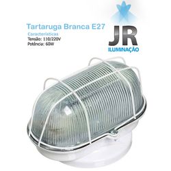 TARTARUGA BRANCA ACRILICO E27 JR - 02921 - Comercial Leal