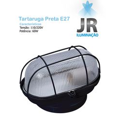TARTARUGA PRETA ACRILICO E27 JR - 03202 - Comercial Leal
