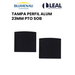 TAMPA PERFIL ALUMÍNIO 23MM PRETO SOBREPOR BLUMENAU... - Comercial Leal