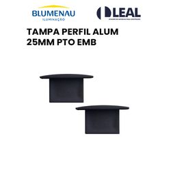 TAMPA PERFIL ALUMÍNIO 25MM PRETO EMBUTIR BLUMENAU ... - Comercial Leal