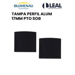 TAMPA PERFIL ALUMÍNIO 17MM PRETO SOBREPOR BLUMENAU... - Comercial Leal