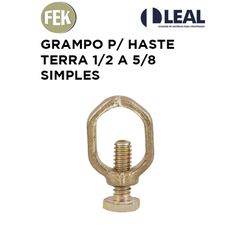 GRAMPO PARA HASTE TERRA 1/2 A 5/8 SIMPLES - 13014 - Comercial Leal