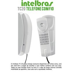 TELEFONE COM FIO TC 20 CINZA ÁRTICO - 07128 - Comercial Leal