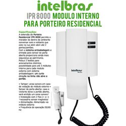 EXTENSÃO PARA PORTEIRO MONOFONE BCO IPR 8000 IN - ... - Comercial Leal