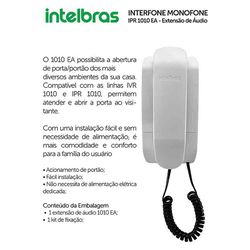 EXTENSÃO DE ÁUDIO MONOFONE BCO IPR 1010 EA - 08703... - Comercial Leal