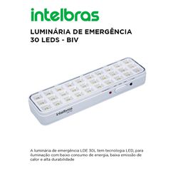 LUMINÁRIA DE EMERGÊNCIA LDE 30L INTELBRAS - 09514 - Comercial Leal